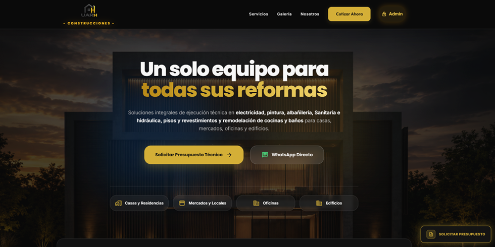 Sitio web moderno, renovado y optimizado